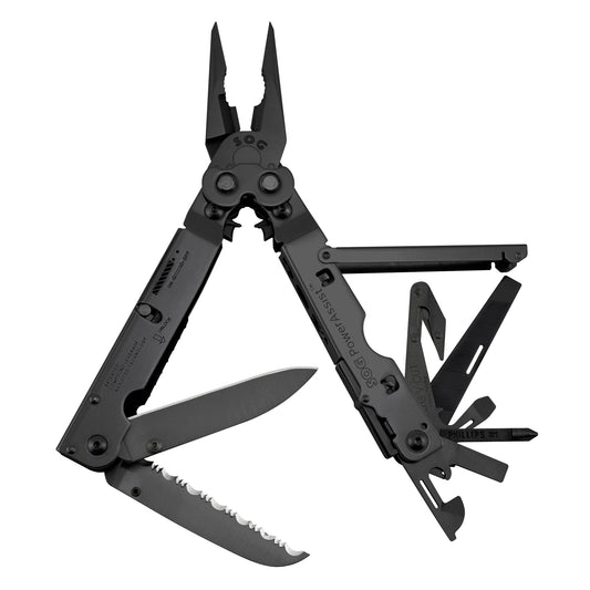 SOG PowerAssist 18 Tool Multi-Tool Stainless Steel Black SOG-B63N-CP - California Shooting Supplies