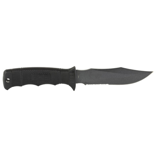 SOG Seal Pup 4.7" Fixed Blade Partially Serrated Clip Point Black Kydex SOG-M37K - California Shooting Supplies