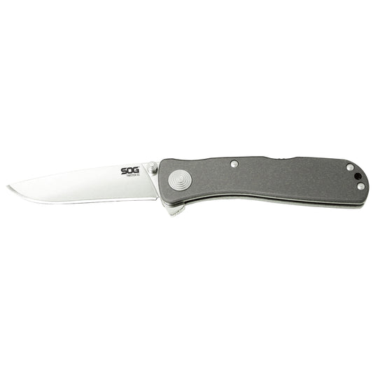 SOG Twitch 2.6" Folding Knife Plain Edge Steel Silver SOG-TWI8-CP - California Shooting Supplies