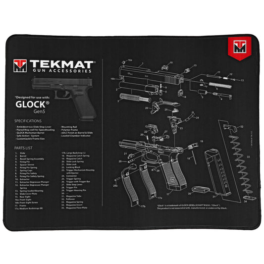TekMat Ultra Mat For Glock Gen 5 Cleaning Mat 15x20 TEK-R20-GLOCK-G5 - California Shooting Supplies