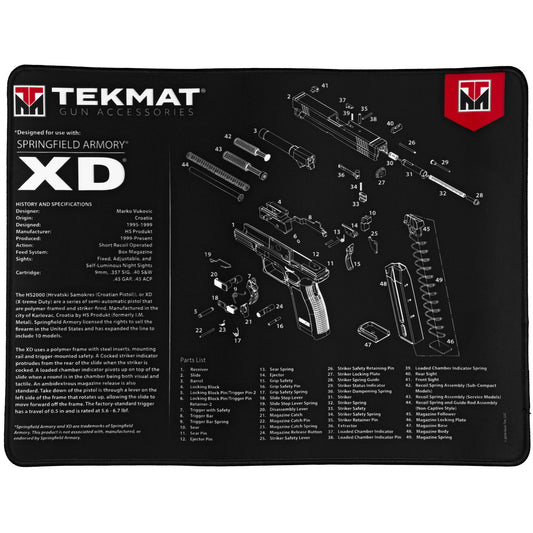 TekMat Ultra Mat For Springfield XD Cleaning Mat 15x20 TEK-R20-XD - California Shooting Supplies