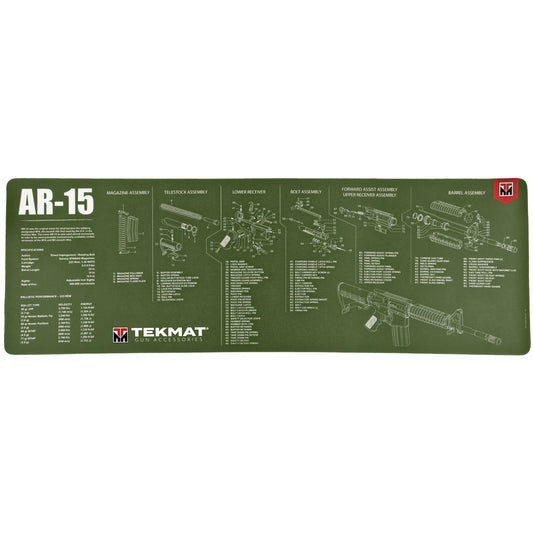 TekMat Ultra Mat For AR-15 Cleaning Mat 15x20 OD Green TEK-R36-AR15-OD - California Shooting Supplies