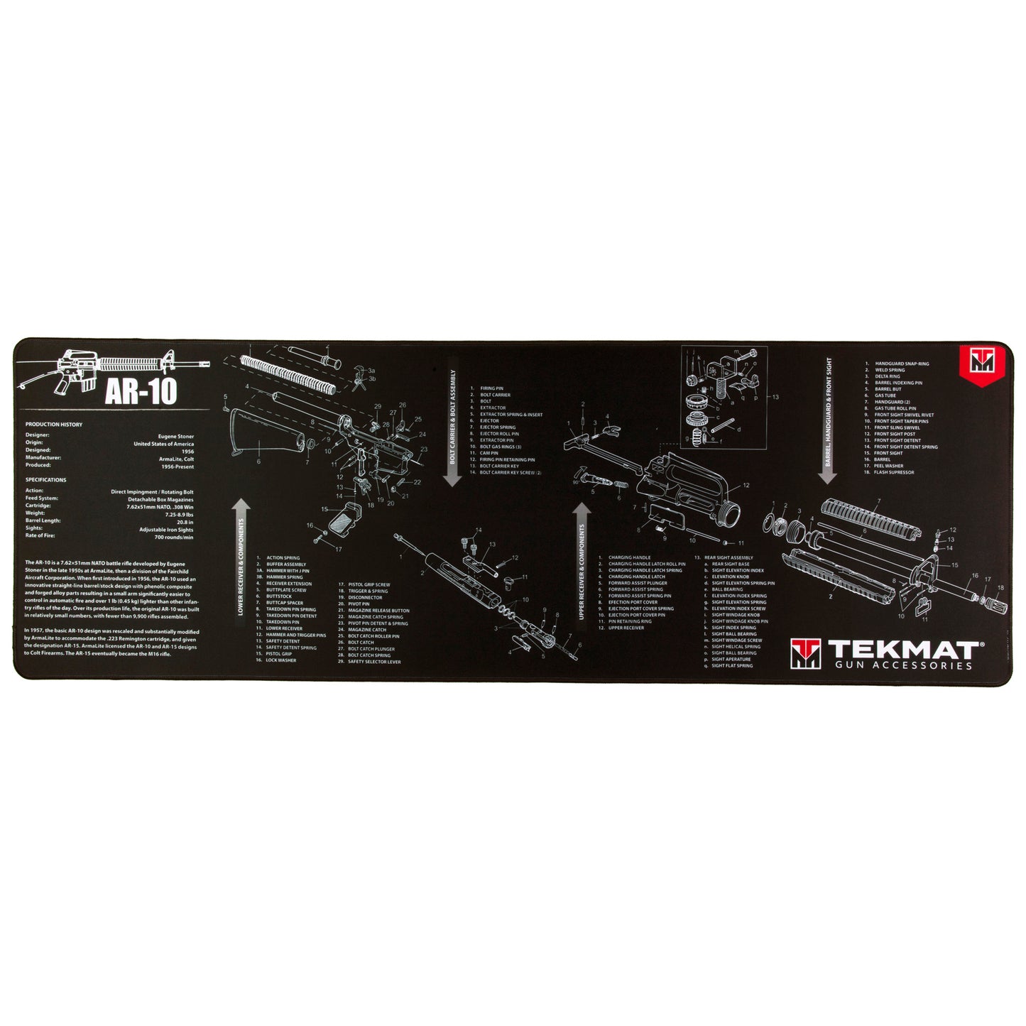 TekMat Ultra Mat For AR-10 Cleaning Mat 15x44 TEK-R44-AR10 - California Shooting Supplies